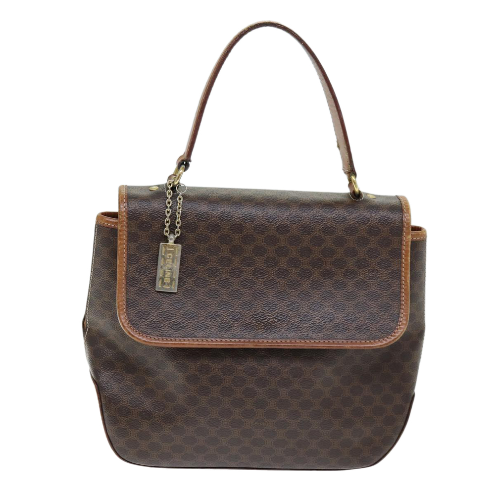 CELINE Macadam Canvas Hand Bag PVC Brown Auth 73419 - Picture 13 of 16